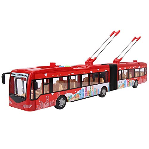 Kinder Spielzeug Bus Rückzug Bus Trägheit Verkehr Modell Spielzeug Elektronische Stadtbus mit Ton und Licht Pädagogisches Spielzeug für Kinder von Zerodis