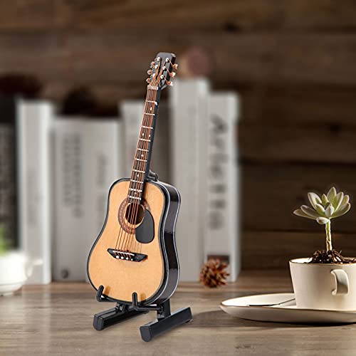 Miniatur-Gitarrenmodell aus Holz, Miniatur-Gitarrenmodell, 1 Mini-Gitarre, Spielzeug-Display, Mini-Ornamente, Kunsthandwerk, Heimdekoration (10CM) von Zerodis