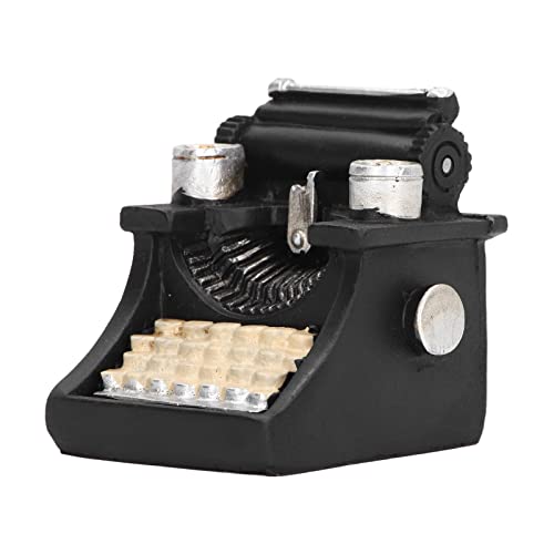 Miniatur-Schreibmaschine Im Maßstab 1:6 Im Vintage-Stil, Tragbar, Dekoratives Puppenhaus-Harz-Requisite – Nostalgische Retro-Fensterdekoration – Ideal für von Zerodis