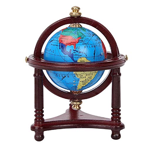 Puppenhaus Mini Globe 1/12 Scale Fun Puppenhaus Drehbarer Globus Wohnzimmer Wohnzimmermöbel Möbelmodelle Frühes Lernspiel Spielzeug Geschenke Dekor Zubehör für Baby von Zerodis