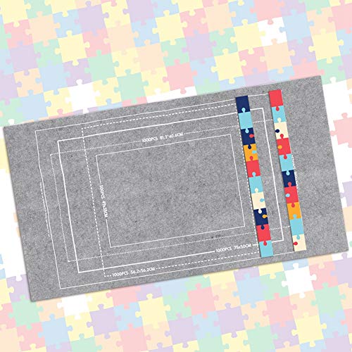 Puzzlematte für Kinder, graue Filzmatte mit hoher Kapazität für Puzzle-Aufbewahrung, 66 x 116,8 cm, Deckenzubehör von Zerodis
