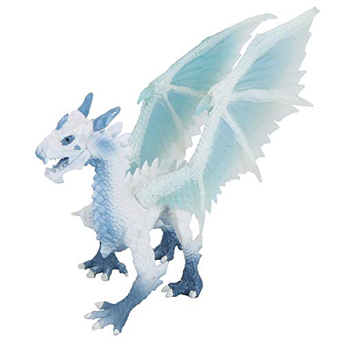 Tnfeeon Kinder Kinder Drachenfigur Modell Tot, Plastikfigur Realistische Drachenmodell Sammlung Lernspielzeug(Eisdrache) von Zerodis