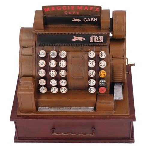 Vintage-Registrierkasse, Retro-Registrierkassenmodell, Altes Ornament für das Büro Vintage-Registrierkasse, Retro-Registrierkassenmodell, Altes Ornament für das Büro von Zerodis