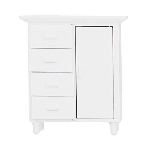 1/12 Miniaturschrank Modell, Simulation Puppenhaus Holzschrank Möbel Modell Spielzeug Mini Puppenhaus Wohnzimmer Dekorative Puppenhaus Zubehör für Kinder von Zerodis