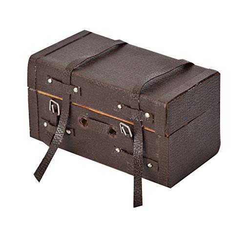 1:12 Mini Puppenhaus Vintage PU Leder Koffer Handwerk Modell Retro Zubehör Vintage PU Leder Simulation Koffer Ornament für Kinder 1:12 Mini Puppenhaus Vintage PU Leder Koffer Handwerk Modell Retro Zubehör Vintage PU Leder Simulation Koffer Ornament für Kinder von Zerodis