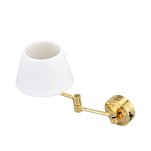 Zerodis 1:12 Puppenhaus Miniaturlampe Hochwertige Metall- und Kunststoff -Mini Tischlampenbatterie für Doll House Dekoration Betrieben von Zerodis