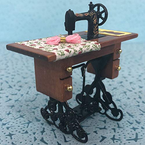 Zerodis 1:12 Puppenhaus Vintage Miniatur Nähmaschine Glatte Spielzeugmöbel Oberfläche in Qualitätsmaterial Zerodis 1:12 Puppenhaus Vintage Miniatur Nähmaschine Glatte Spielzeugmöbel Oberfläche in Qualitätsmaterial von Zerodis