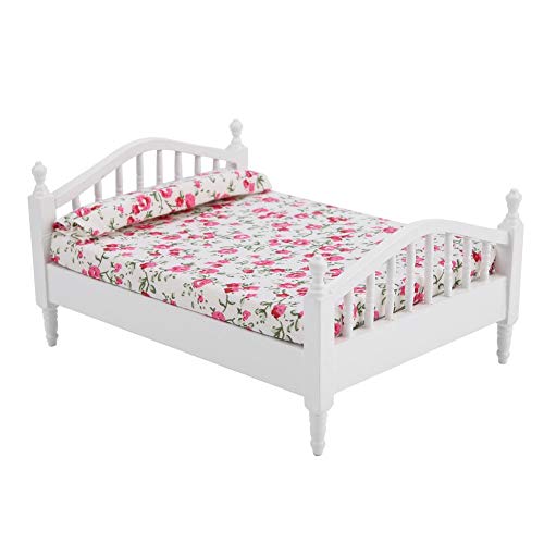Zerodis 1:12 Skala Blumenmuster Miniatur Puppenhaus Doppelbett DIY Simulation Fee Puppenhaus für Ausbildung Kinder Fähigkeit Zerodis 1:12 Skala Blumenmuster Miniatur Puppenhaus Doppelbett DIY Simulation Fee Puppenhaus für Ausbildung Kinder Fähigkeit von Zerodis