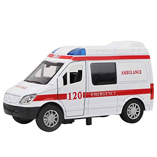 Zerodis 1:32 Mini Simulation Legierung Krankenwagen mit Ton und Licht Modell Spielzeugfahrzeug Sammlung Geschenk für Kinder über 3 Jahre alt(rot) von Zerodis