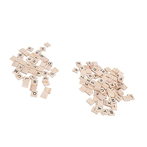 Zerodis 100pcs Holzbuchstaben Fliesen Langlebige Klare Verschleißschreibungen Schreibfliesen Schmuck Machen Geschenke AZ Großbuchstaben DIY Graffiti Material: Verbundholz Farbe: Farbe von Zerodis