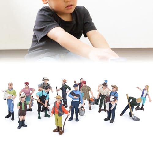 Zerodis 16pcs Farm Character Model Set Simulation, Exquisite Miniaturspielzeugfiguren für Wohnkultur oder Fotografie -Zugang Zerodis 16pcs Farm Character Model Set Simulation, Exquisite Miniaturspielzeugfiguren für Wohnkultur oder Fotografie -Zugang von Zerodis