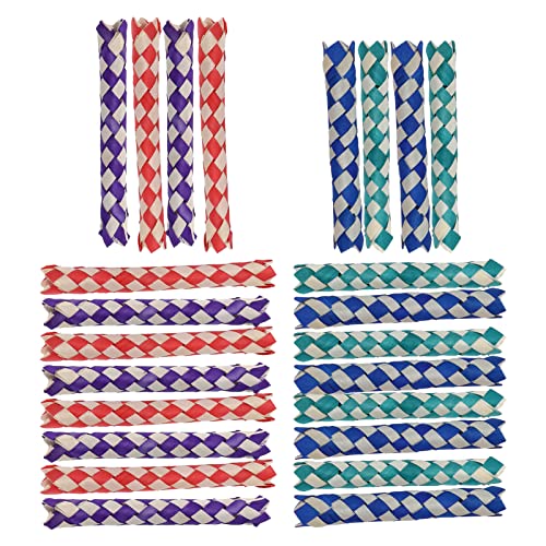 Zerodis 24 PCs Chinesische Fingerfallen Finger -Puzzle Traditionelle Partybevorzugungen mit 4 Farben für Vogelspielzeugkarnevalpreise Zerodis 24 PCs Chinesische Fingerfallen Finger -Puzzle Traditionelle Partybevorzugungen mit 4 Farben für Vogelspielzeugkarnevalpreise von Zerodis
