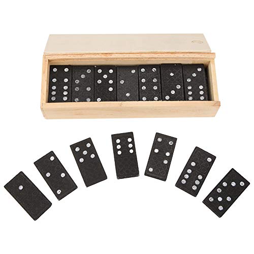 28 Teile Holz Domino Spiel Interessantes Lernen Brettspiel Holz Karten Pädagogische Kinder Spielzeug Set für Kleinkind und Erwachsene Kinder Geschenk von Zerodis