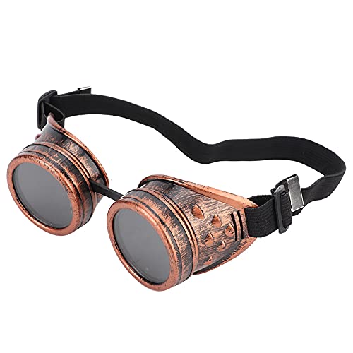 Zerodis ABS Vintage Steampunk -Schutzbrille, Verstellbare Doppelschicht -Sonnenbrille mit Elastischen Kopfgurt und Austauschbare Objektive für Cosplay -Halloween -Party -Kostüme (2) von Zerodis