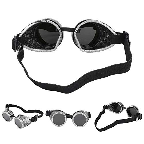 Zerodis ABS Vintage Steampunk -Schutzbrille, Verstellbare Doppelschicht -Sonnenbrille mit Elastischen Kopfgurt und Austauschbare Objektive für Cosplay -Halloween -Party -Kostüme (5) von Zerodis