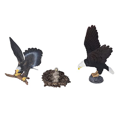 Zerodis Adlerfigur, realistisches Vogelspielzeug für Kinder, Lernspielzeug, niedliches und langlebiges Kunststoff-Adlermodell für sichere Rollenspiele von Zerodis