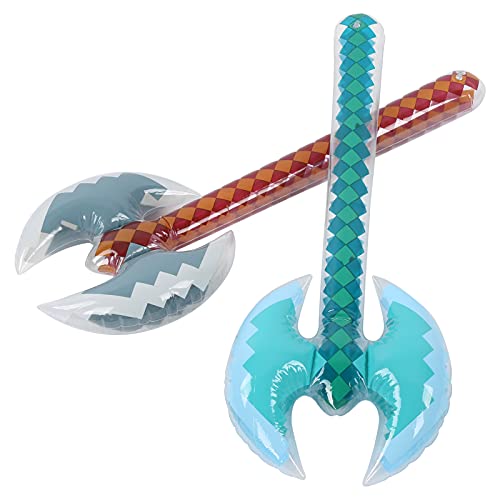 Zerodis Aufblasbare Axt, 2-teiliges Aufblasbares Beilspielzeug Aufblasbares Kinderspielzeug für die Sommerwasserparty von Zerodis