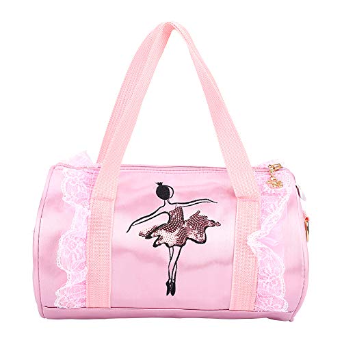 Zerodis Balletttasche Ballett Prinzessin Tanztasche Ballett Latin Dance Tasche Handtasche Schulter Crossbody Tasche mit Spitze für Ballerina Tänzerin von Zerodis