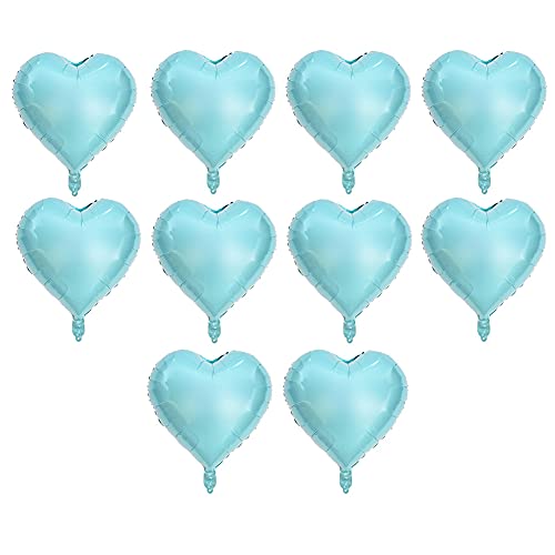 Zerodis Buntes Aluminiumfolienballon 10pcs 18 Zoll Herzballons für Geburtstagsfeierdekoration (#1) von Zerodis
