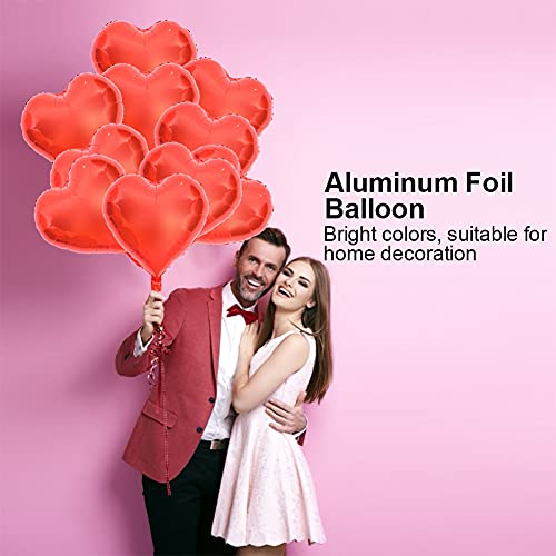 Zerodis Buntes Aluminiumfolienballon 10pcs 18 Zoll Herzballons für Geburtstagsfeierdekoration (#7) von Zerodis