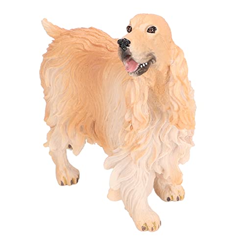 Zerodis Cocker Spaniel-Modell, Vielseitige, Lehrreiche, Pflegeleichte Cocker Spaniel-Figuren aus Kunststoff für Als Heimdekoration (PL127-1543 Gelb) von Zerodis