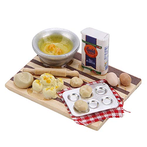 Zerodis Dolhinhase Miniatur Bread Board, Spielzeug Superior Wood & Harz für 1/12 Skala, Raffinierte Lebensmitteldekoration Zerodis Dolhinhase Miniatur Bread Board, Spielzeug Superior Wood & Harz für 1/12 Skala, Raffinierte Lebensmitteldekoration von Zerodis