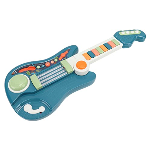 Zerodis E -Gitarrenspielzeugmusik Aufklärungsspielzeug mit Cartoon Tiermuster Plastikmaterial (Blue) von Zerodis