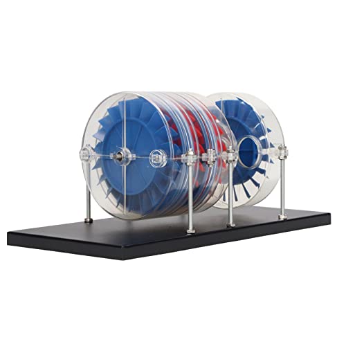 Zerodis Experimentelles Modell des Dampfturbinenmodells in Verschiedenen Stadien, die Vom Rad Angetrieben Werden - Ideal für Mechanische Leder - Eisen/Kunststoff/Aluminium 816G von Zerodis