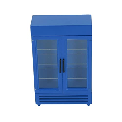 Zerodis Exquisite Holzpuppenhaus Miniatur Kühlschrank Tragbarer Simulation Kühlschrank für 1:12 Puppenhaus -Premium -Material für und Erwachsene Geeignet (Blue) von Zerodis