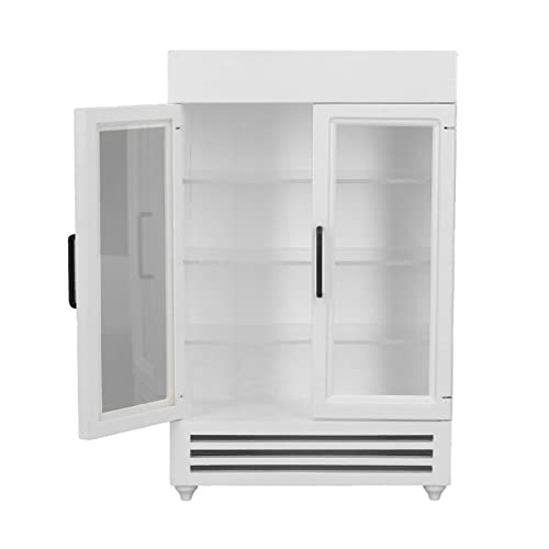 Zerodis Exquisite Holzpuppenhaus Miniatur Kühlschrank Tragbarer Simulation Kühlschrank für 1:12 Puppenhaus -Premium -Material für und Erwachsene Geeignet (White) von Zerodis