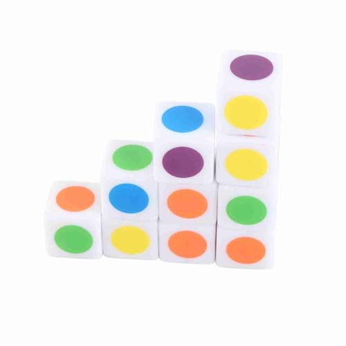Zerodis Farbpunktwürfel Set von 20, Perfekte Spielequellen für Rollenspiele, Farbunterrichtstools Zerodis Farbpunktwürfel Set von 20, Perfekte Spielequellen für Rollenspiele, Farbunterrichtstools von Zerodis