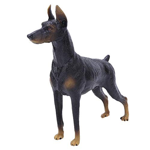 Zerodis Feste Simulation Black Doberman Modell Kunststoff Hund Tier Sammlung Dekoration frühes pädagogisches Spielzeug für Kinder Zerodis Feste Simulation Black Doberman Modell Kunststoff Hund Tier Sammlung Dekoration frühes pädagogisches Spielzeug für Kinder von Zerodis