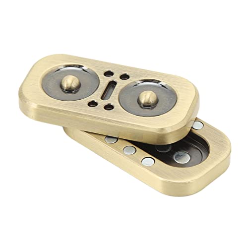 Zerodis Fidget Slider Spielzeug, Owl Fidget Slider Sensorisches Tragbares Angstlinderungs-Metallhandbuch für ADD (Gold) von Zerodis