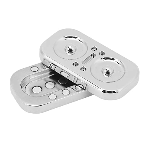 Zerodis Fidget Slider Spielzeug, Owl Fidget Slider Sensorisches Tragbares Angstlinderungs-Metallhandbuch für ADD (Silber) von Zerodis