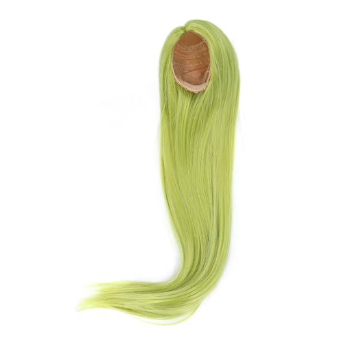 Zerodis Grüne Puppenperücke Lange Geradlinige Haarvolumen Weiche Seide Leicht zu Versorgen Puppenhaar, Echtes und Natürliches Aussehen Erhältlich (1/3 22-23 cm Kopfumfang) von Zerodis
