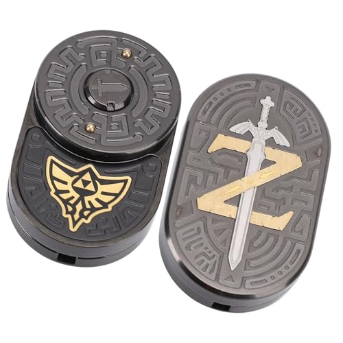 Zerodis Haptic Slider Edelstahl -Messingschuhen für Stressabbau, Rotation für Reisen, Arbeitspausen [tragbares Entspannungsinstrument] von Zerodis