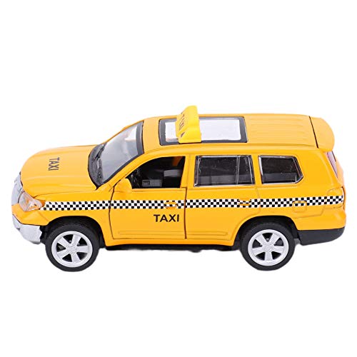 Zerodis Hochsimulationslegierung Taxi Modell im Maßstab 1:32 Pull-Back Fahrzeug Spielzeug Kinder mit Licht und Ton für Kinder über 3 Jahre alt(#1) von Zerodis