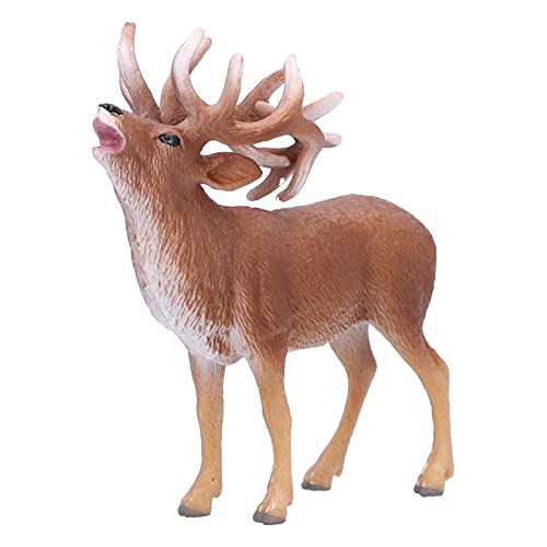 Zerodis Hochwertige Detaillierte Hirsch -Figur -Spielzeug aus Kunststoff, Zum Erkennen von Tieren und Tischdekorationen Ideal für Lehrer und Tierbegeisterte [1x], [Klassenzimmer] von Zerodis