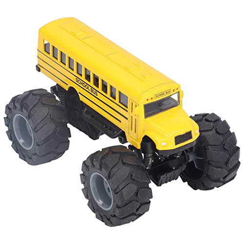 Zerodis Hohe Simulation 1:43 Bussmodell Spielzeug Zurückziehen - Ideal für Kinderspielzeit - Legierung Kunststoff (Yellow) von Zerodis