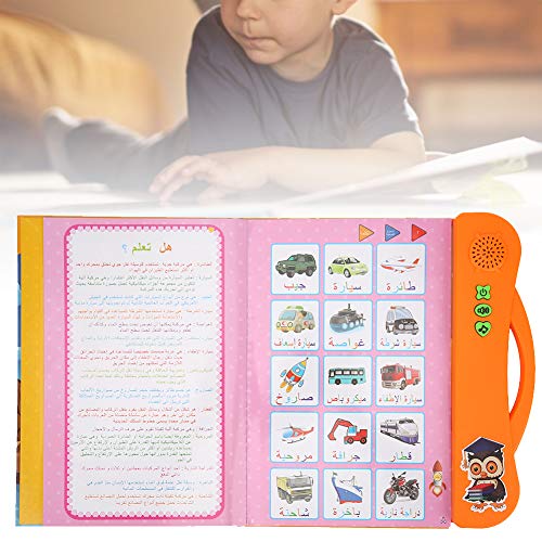 Zerodis Kid Electronic Sound Book Spielzeug Puzzle Bildungslernen für , Arabische Sprache für über 3 Jahre Alt, Orange/grüne Farbe (ORANGE) von Zerodis