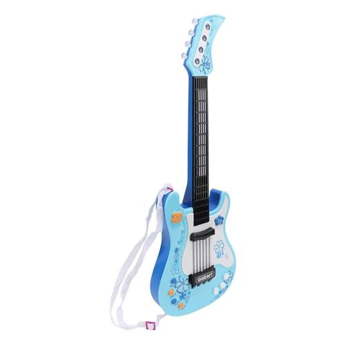 Zerodis Kids Simulation Gitarre mit Interaktiven Lichtern und Klassischem Songmodus für Kreatives Spielen Lustiger, Sicherer Bauchmuskeln Kunststoffmaterial (Blue) von Zerodis