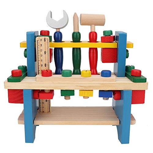 Zerodis Kinder Holz Werkbank Simulation Rollenspiele Holzarbeitsplatz Spielzeug Werkzeuge DIY Set Spielzeug Engineering Früherziehung Puzzle Spielzeug für Kinder und Mädchen Zerodis Kinder Holz Werkbank Simulation Rollenspiele Holzarbeitsplatz Spielzeug Werkzeuge DIY Set Spielzeug Engineering Früherziehung Puzzle Spielzeug für Kinder und Mädchen von Zerodis