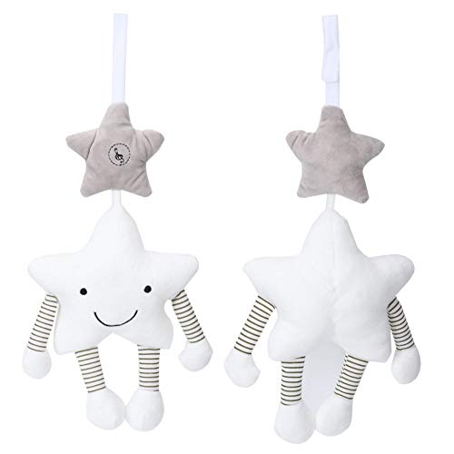 Zerodis Kinderwagen Hängende Spielzeug Entzückender Star Plüschbaby Rassle Muscial Toy für Beruhigende Babys Schlaf, Geeignet für 0-2 Jahre Alt von Zerodis