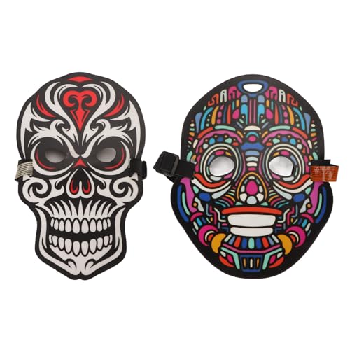 Zerodis LED -Gesichtsabdeckung Sprach Aktiviertes Licht Up Halloween Maske Einstellbare Größe für Party -Cosplay Zerodis LED -Gesichtsabdeckung Sprach Aktiviertes Licht Up Halloween Maske Einstellbare Größe für Party -Cosplay von Zerodis