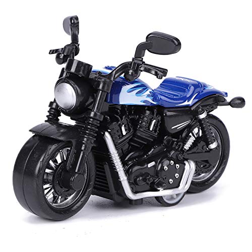 Zerodis Legierung Motorrad Spielzeug Hoch Simulation Motorrad Modell Pull-Back Fahrzeug Spielzeug für Kinder Intellektuelles Spielzeug Geschenkset(Blau) von Zerodis
