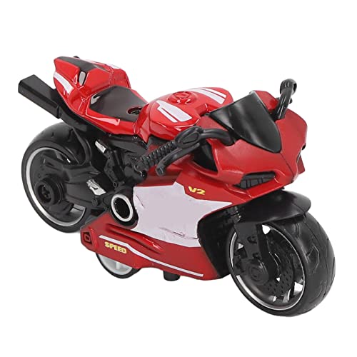 Zerodis Legierung Motorradmodell Hohe Simulation Rücken Sie Motorrad Spielzeug für Kindersammlung Zurück (Rot) von Zerodis