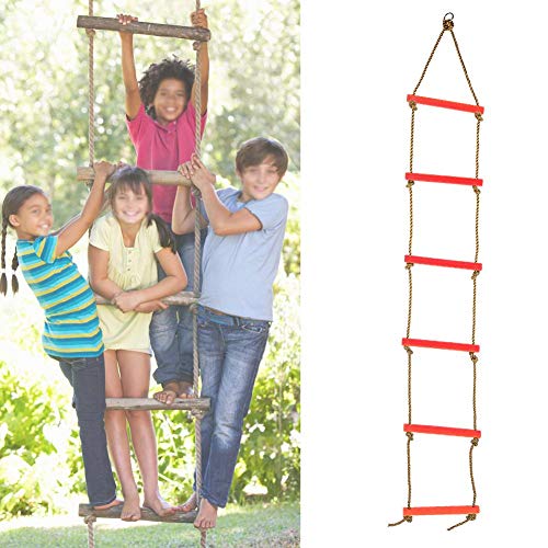 Zerodis Leiter Kletterseil für Kinderschaukeln Kletterseil Kinder Outdoor-Spiele(rot) von Zerodis