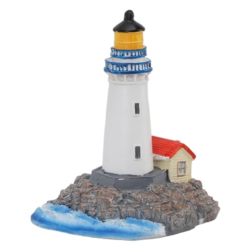 Zerodis Lighthouse Ornament Thematische Tabletop Figur Dekorative Leuchtturm Figur Tabletop Statue für Regale Mantels Schränke Nachttische Leuchtturm Ornament Nautical Garten von Zerodis