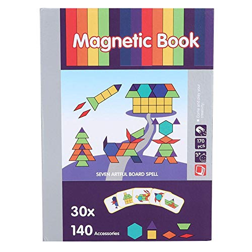 Magnetische Puzzle Spielzeug Kinder Früherziehung Bild Dress Up Magnet Buch Spaß Puzzle magnetische Aufkleber Puzzle Spielzeug (Tangram Thema)(Tangram-Thema) von Zerodis
