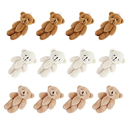 Zerodis Mini 12 PCs Tiny Bears Romantisches Geschenkspielzeug für Mädchen und Hochzeiten Perfekte Schlüsselanhänger und Handtaschen Dekoration von Zerodis